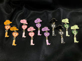Cowgirl Earrings Long - assorted colours